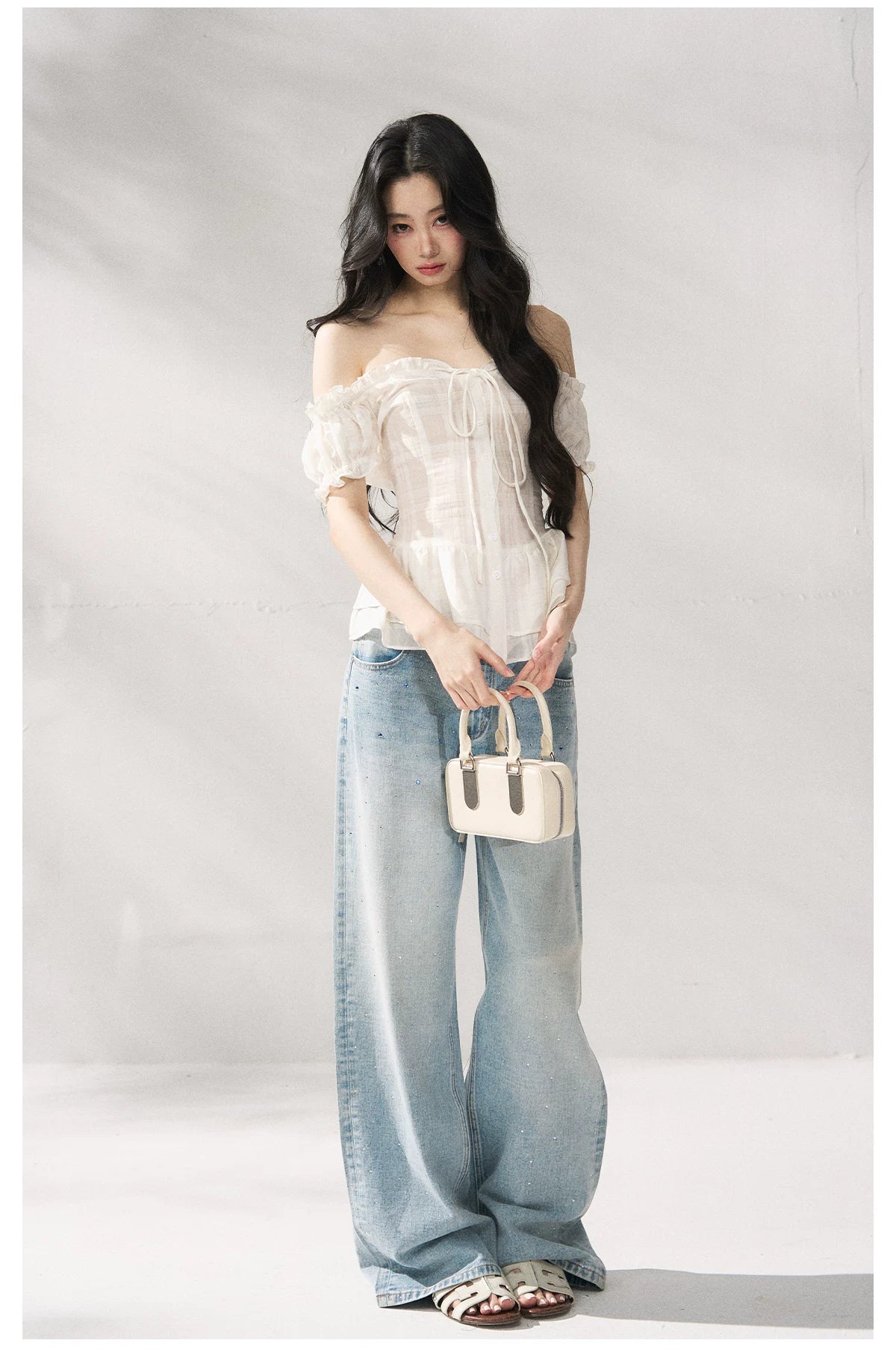 Cotton-Linen Fitted Short Sleeve Top