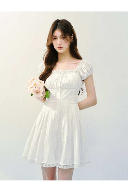 Pure Romance Square-Neck Mini Dress
