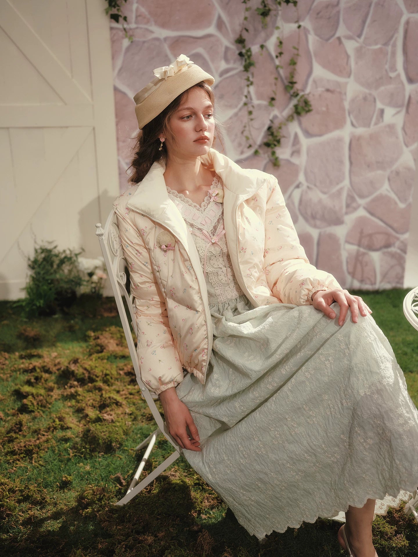 French Cropped Down Puffer Jacket