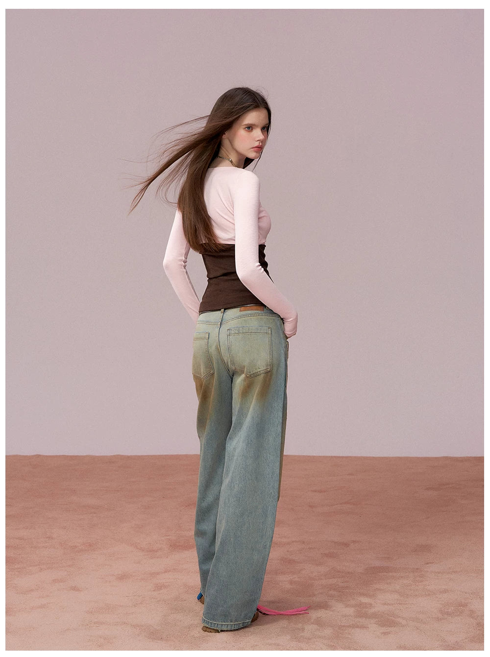 Tube-Top Slim-Fit Long Sleeve T-Shirt