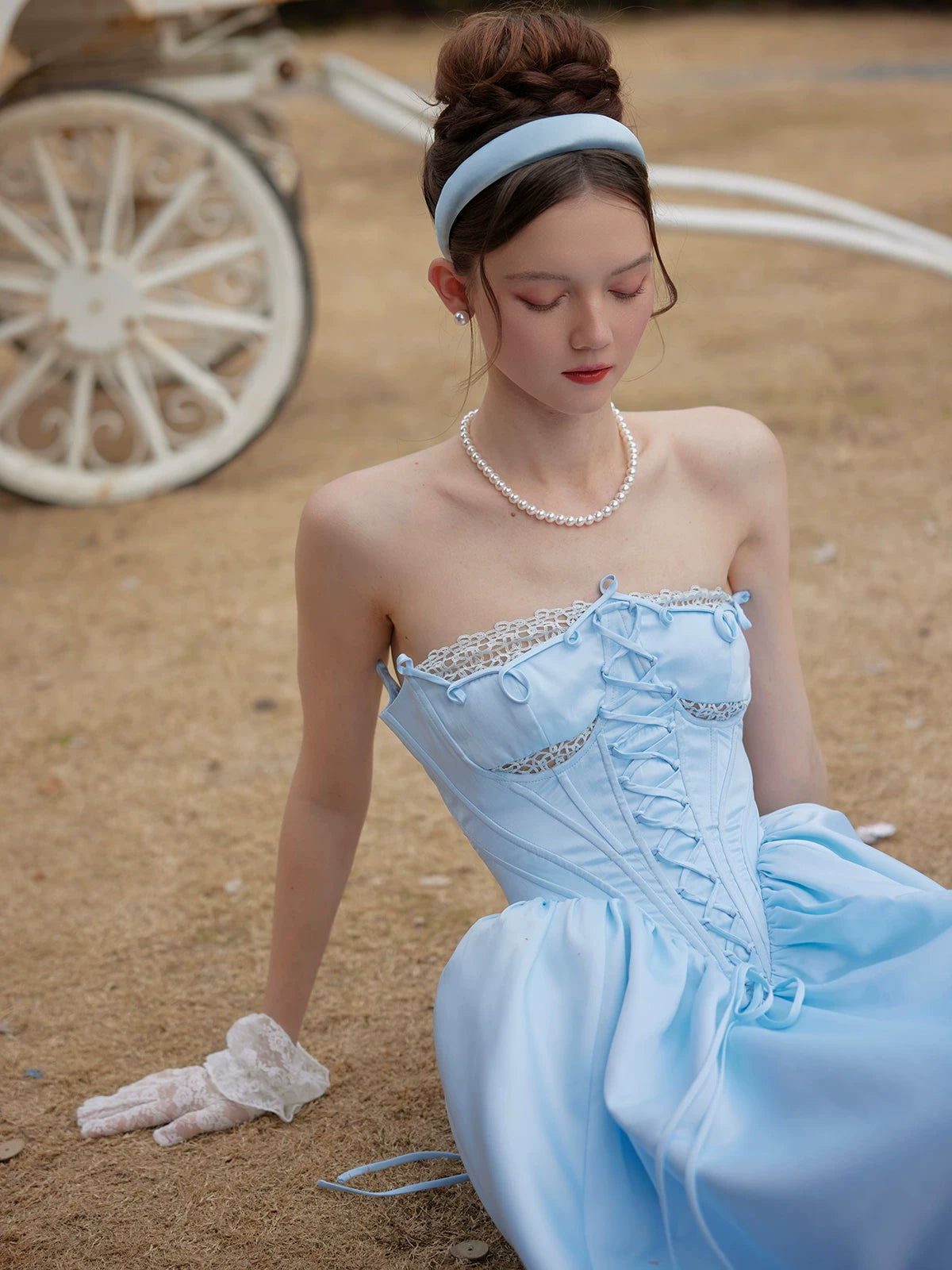 Cinderella Princess Satin Corset Gown
