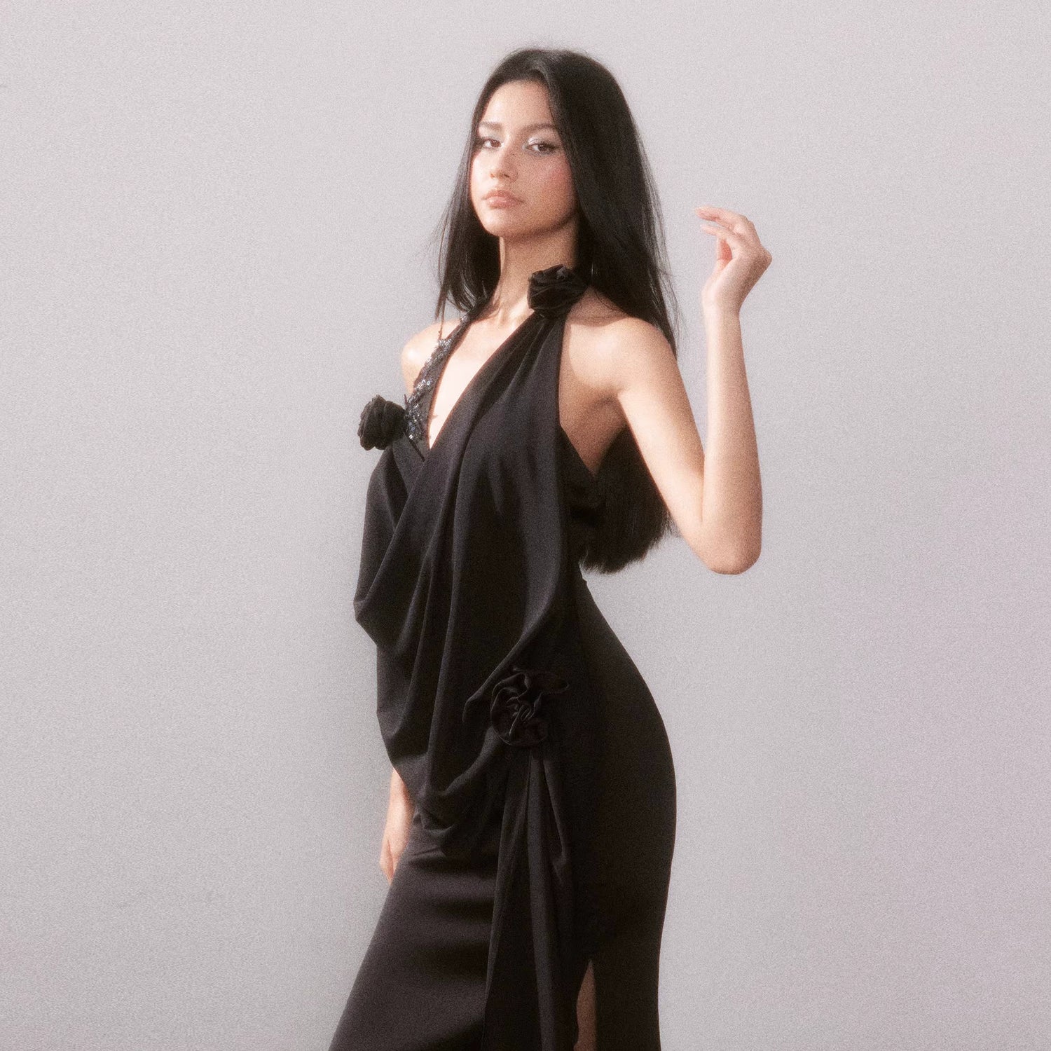 Tyndall Muse Satin Glow Maxi Dress