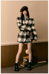 Short & Long Brown Plaid Coats - CHINASQUAD