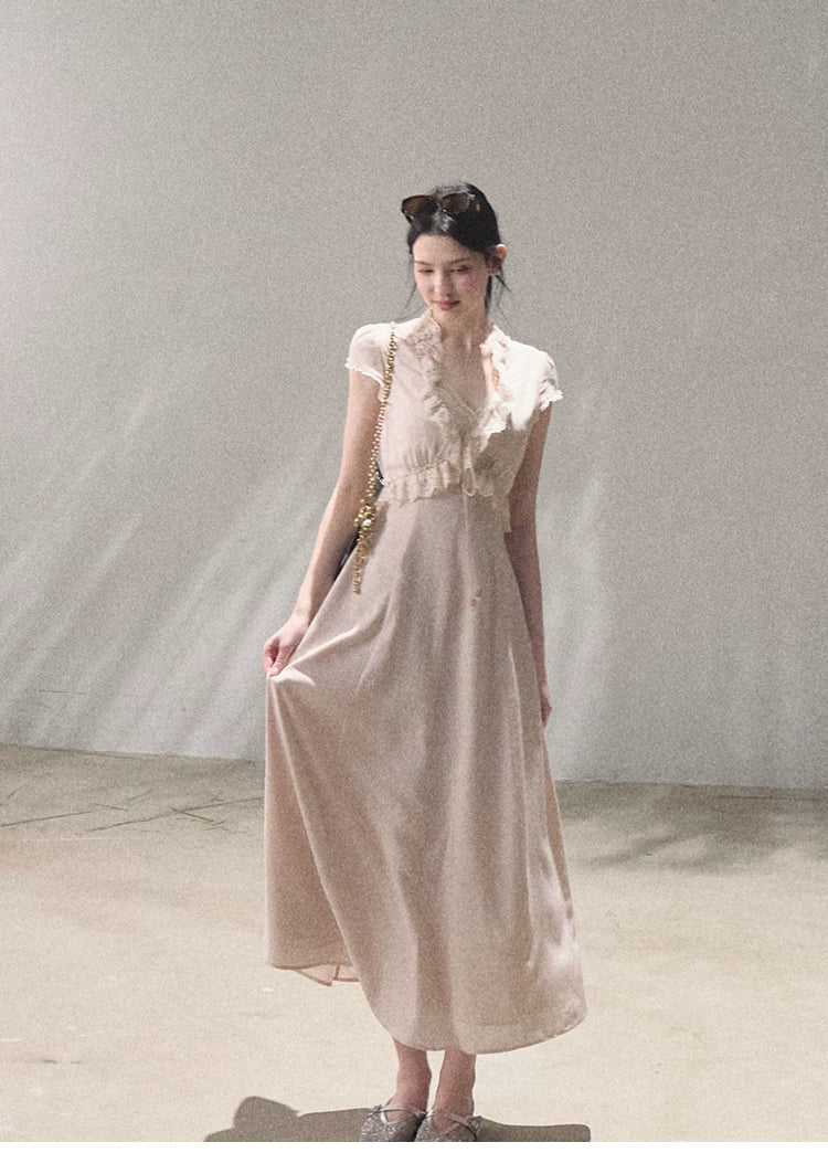Lyocell Linen Tie-Waist Dress