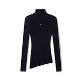 "Djembe Series" Meghan High-Neck Long-Sleeve Knit Sweater - CHINASQUAD