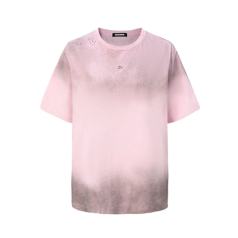 Spray-Print Loop Logo Cotton T-Shirt