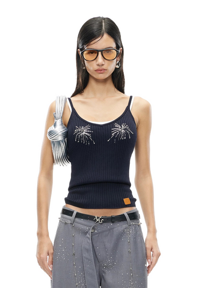 Firework Embroidered V-Neck Camisole
