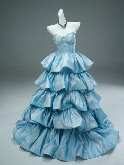 DXI Iridescent Cascade Couture Gown