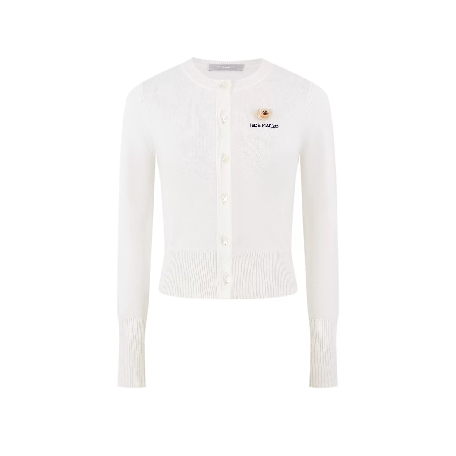 Cropped Knit Cardigan Sweater