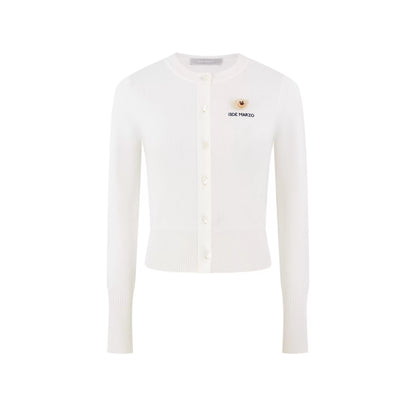 Cropped Knit Cardigan Sweater