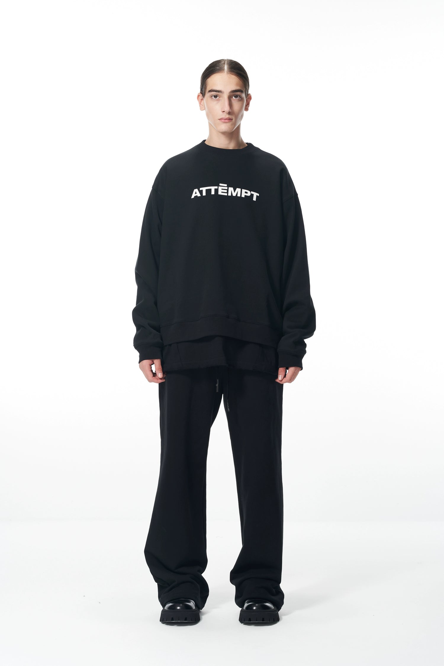 Essential Logo Sweatshirt &amp; Hoodie &amp; Sweatpants Set