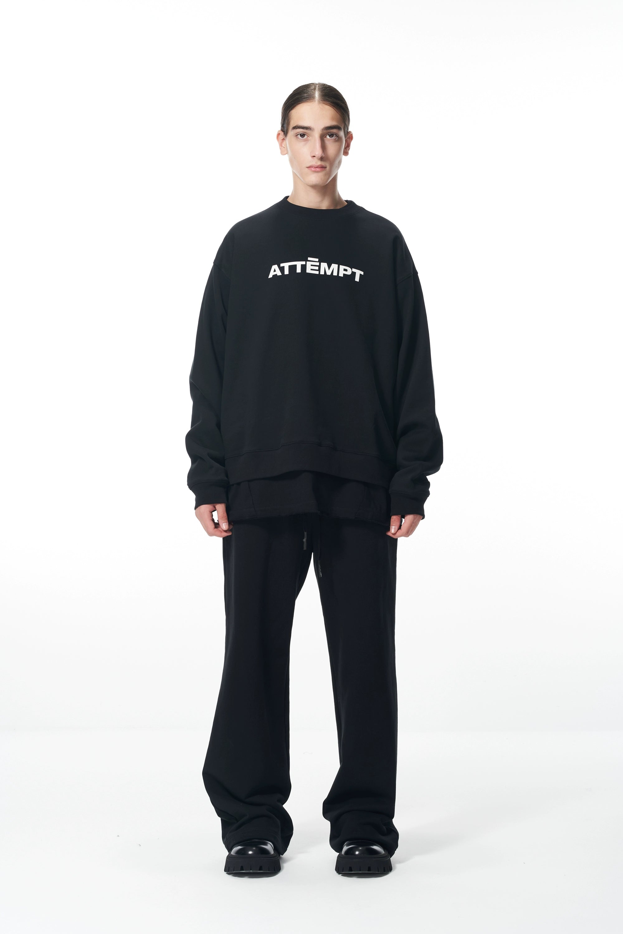 Essential Logo Sweatshirt &amp; Hoodie &amp; Sweatpants Set