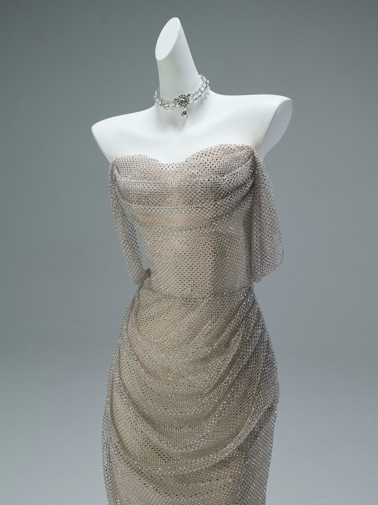Ivory Couture Gown with Handcrafted Beading