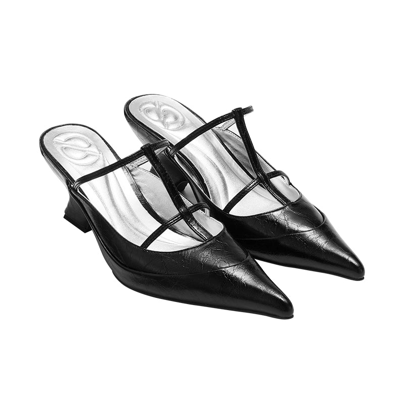 Pointed Toe Strappy Heeled Sandals - CHINASQUAD