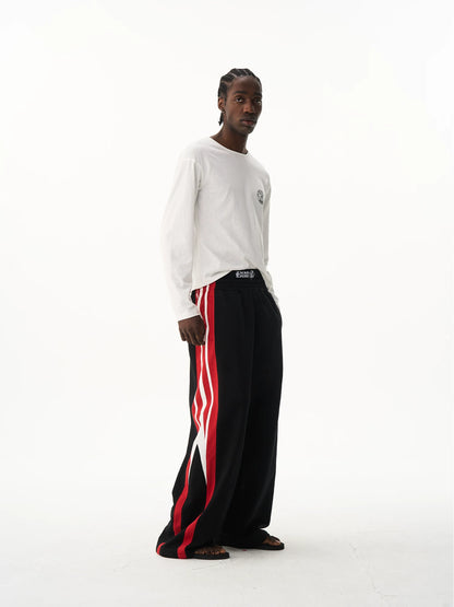 Double Waist Printed Street Sweatpants