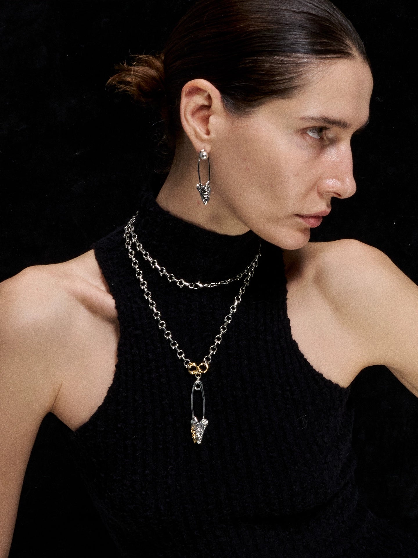 Paperclip Herringbone Necklace