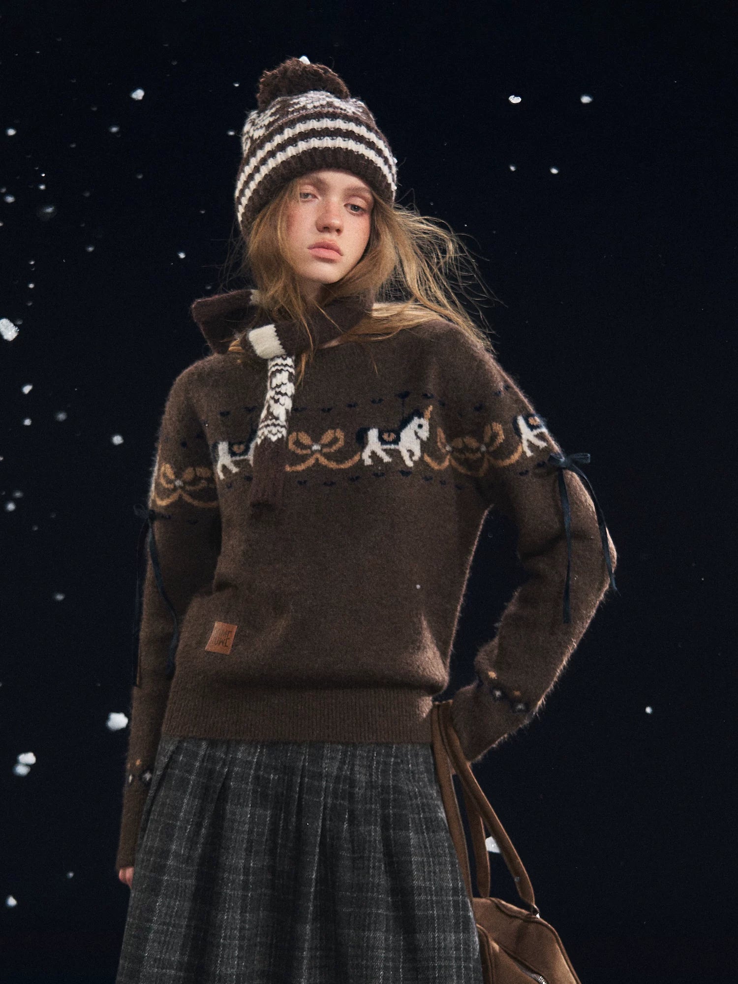 Playful Carousel Jacquard Knit Sweater