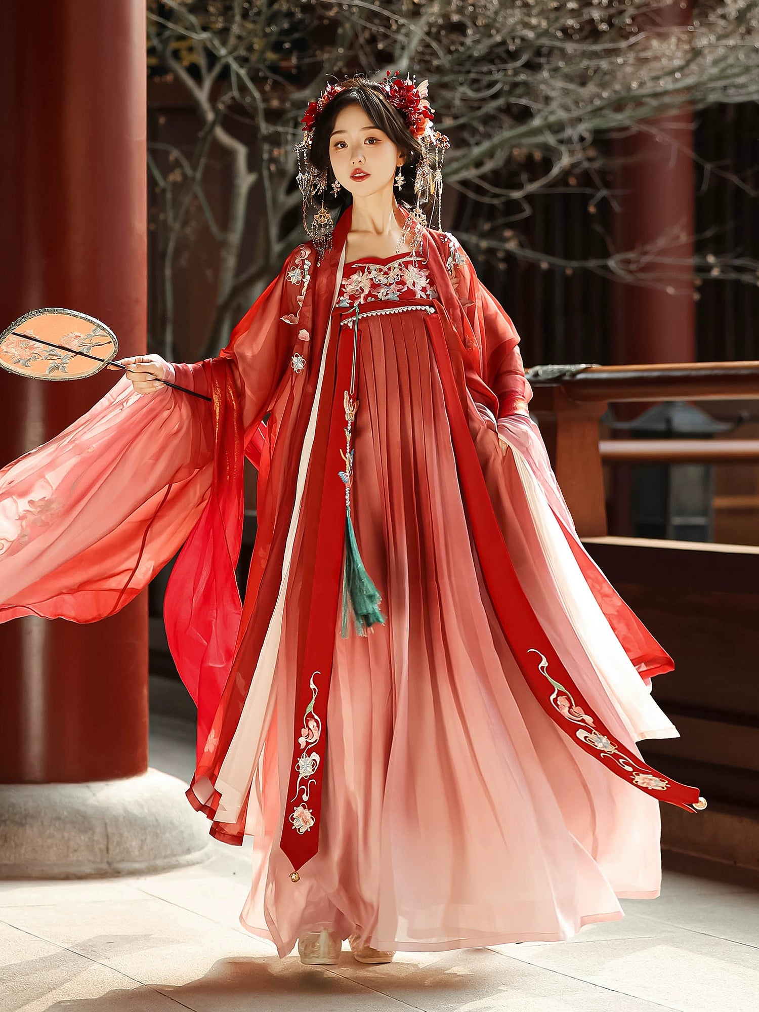 &quot;远山芙蓉&quot; Tang Dynasty Hanfu Set