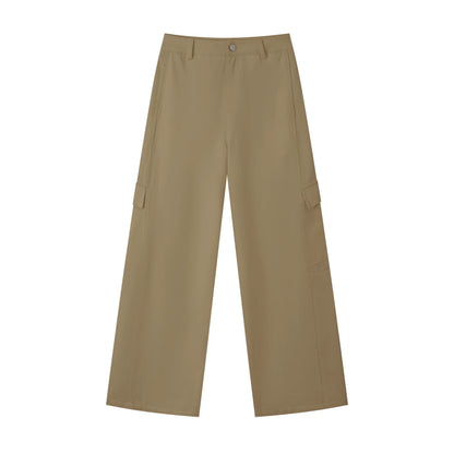 Structured Curve-Leg Utility Denim Trousers