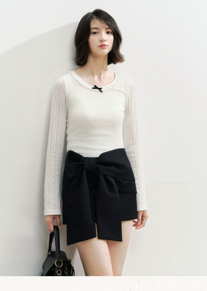 3D Bow Mini Skirt - CHINASQUAD