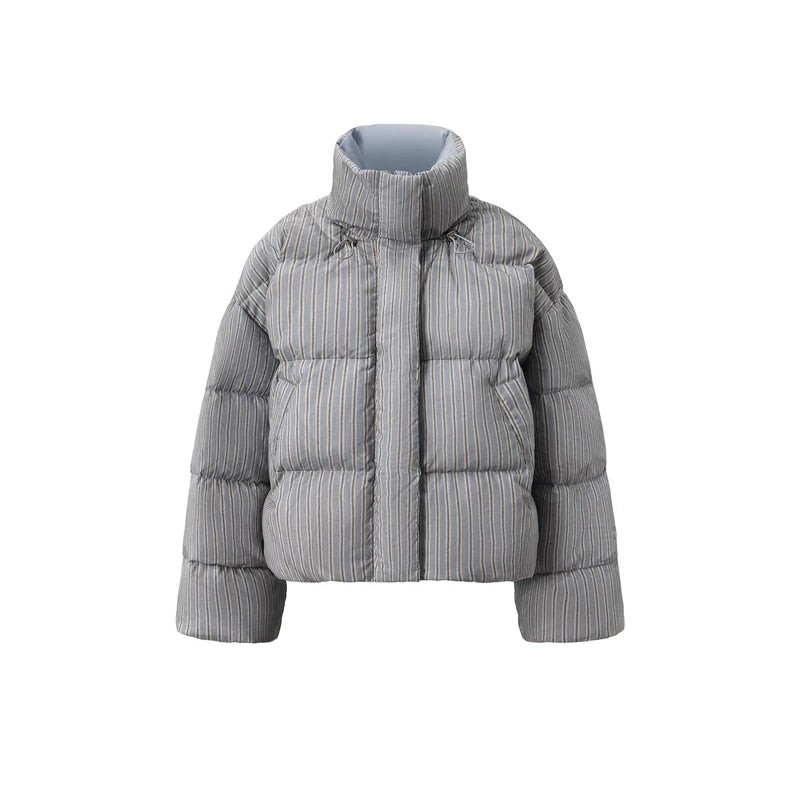 Spray-Dyed Panelled Down Jacket