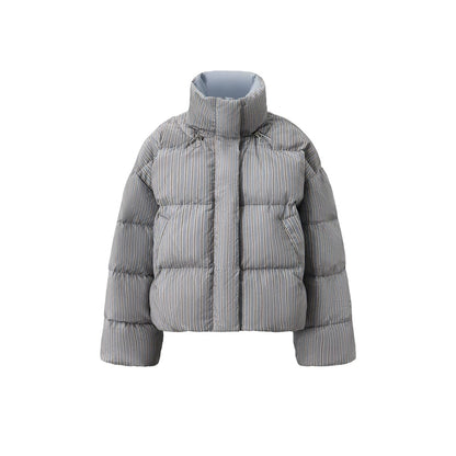 Spray-Dyed Panelled Down Jacket