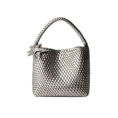 Medium Woven Tote Shoulder Bag ECODAY