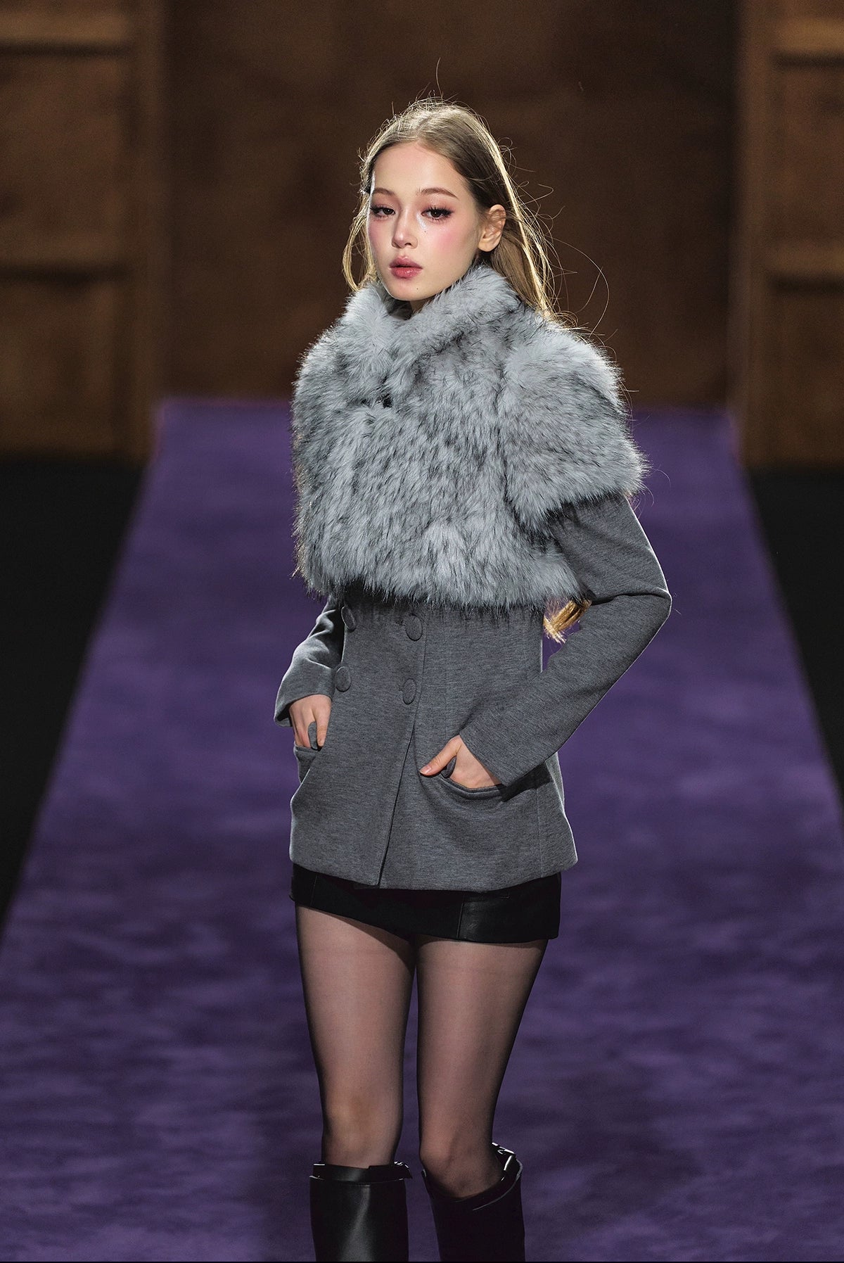 Faux Fur Cropped Jacket