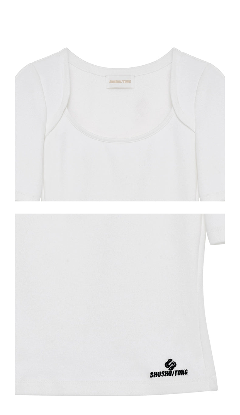 Raglan-Sleeve Cotton Crewneck T-Shirt