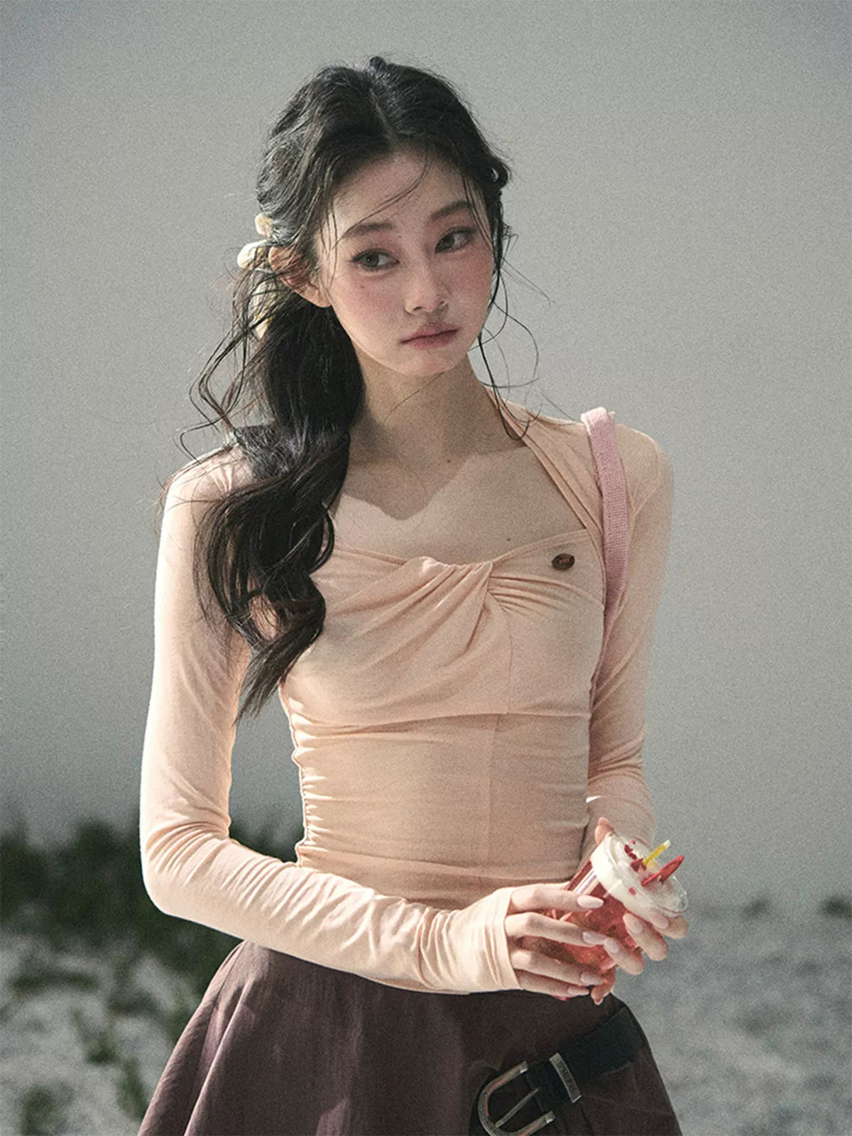 Breeze Layered Cropped Long-Sleeve Tee