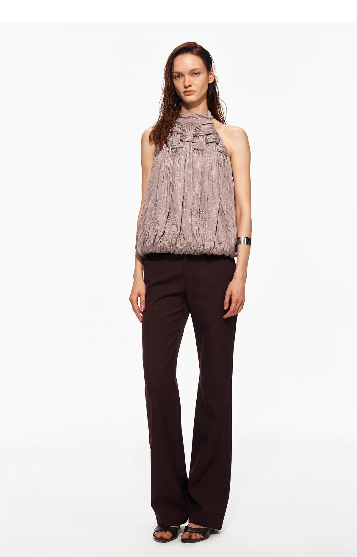 Matte Chiffon Cape Top