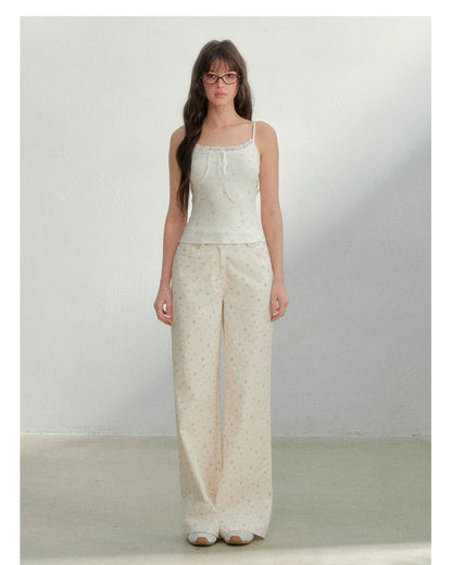 Sweet Oxygen Cotton Lace Trim Camisole