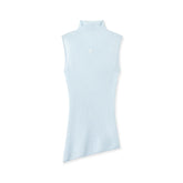 “Djembe Series” 100% Wool Asymmetric Hem Turtleneck T-shirt - CHINASQUAD