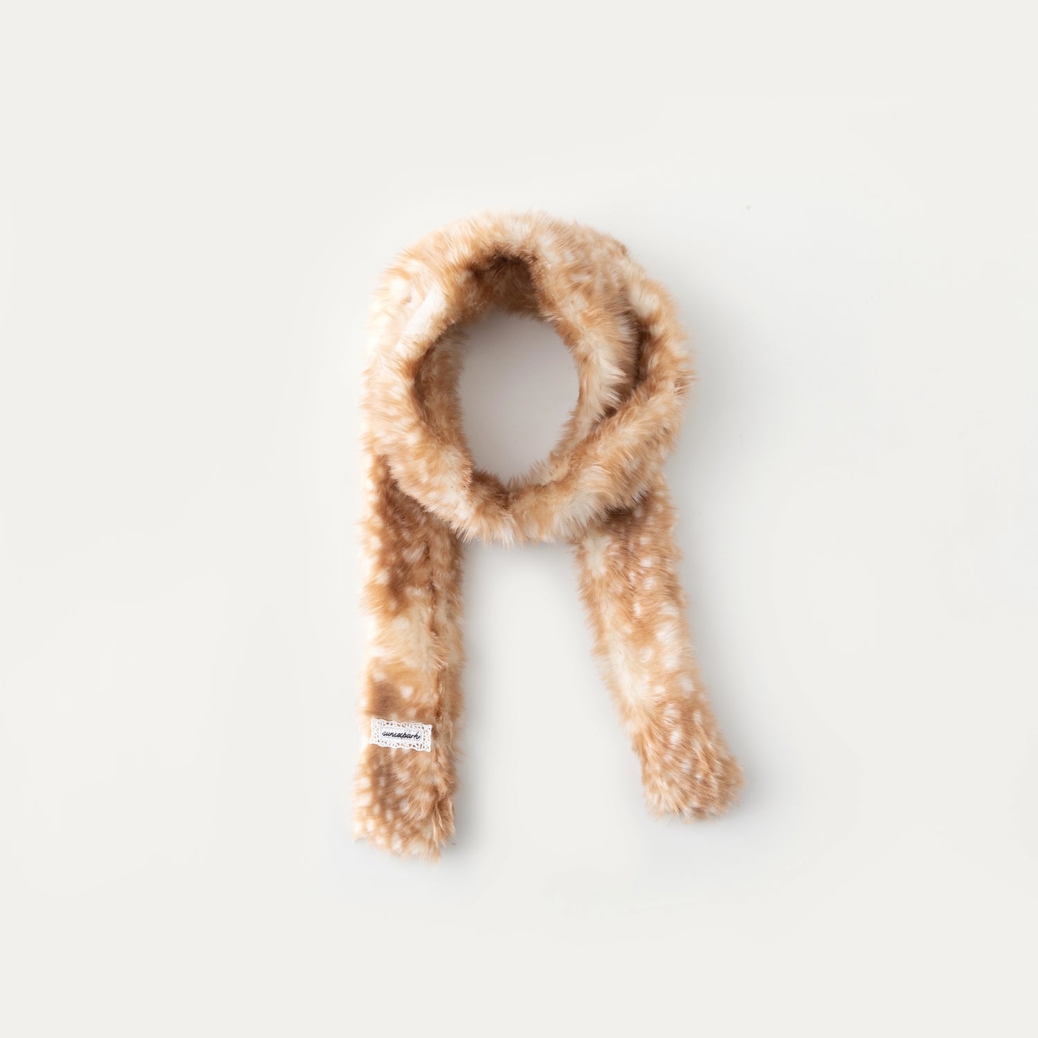 Fuzzy Bambi-Inspired Faux Fur Scarf