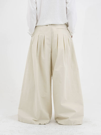 Pleated Wide-Leg Pants