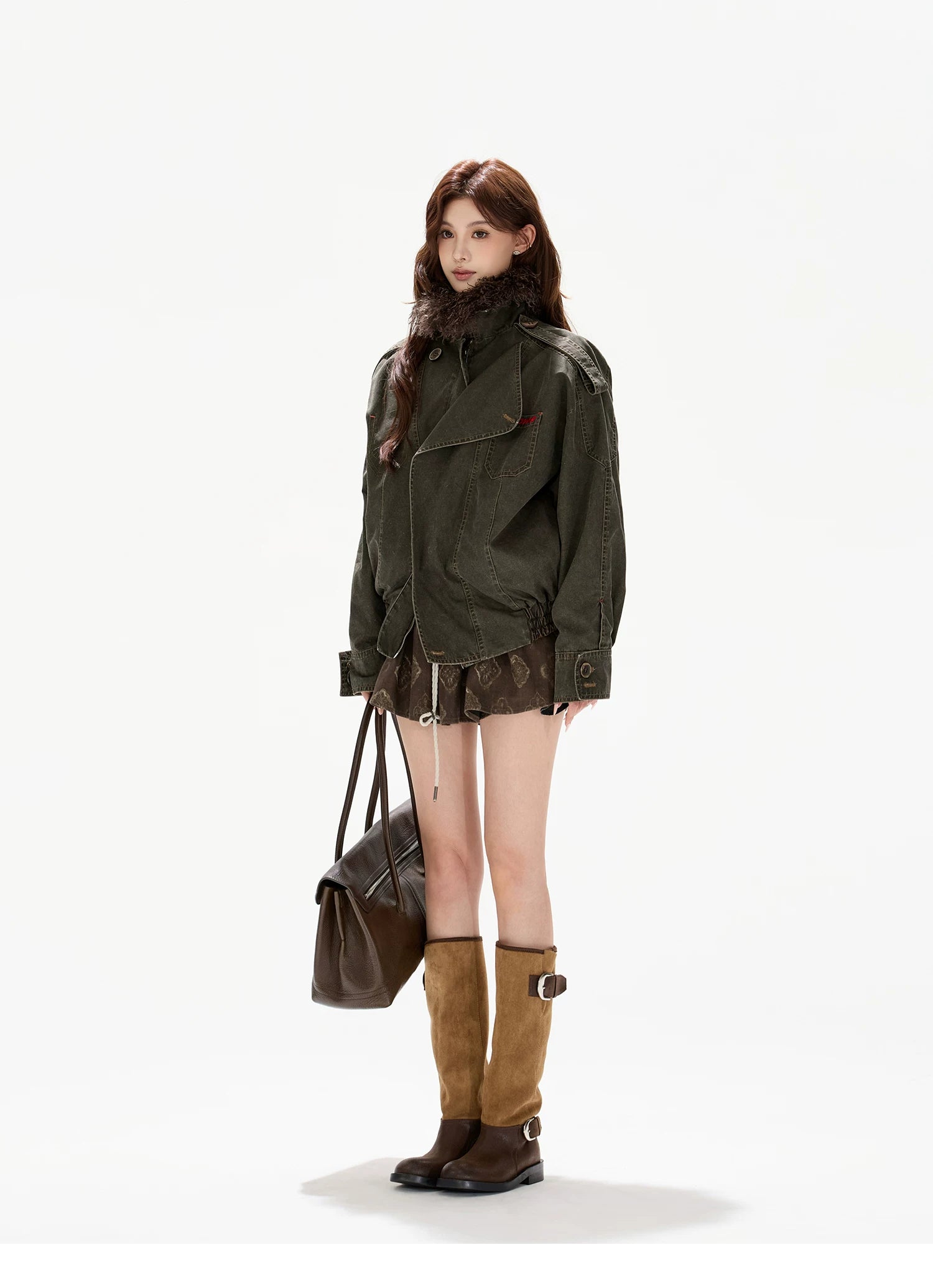 Vintage Heavy-Stitch Cotton Utility Jacket