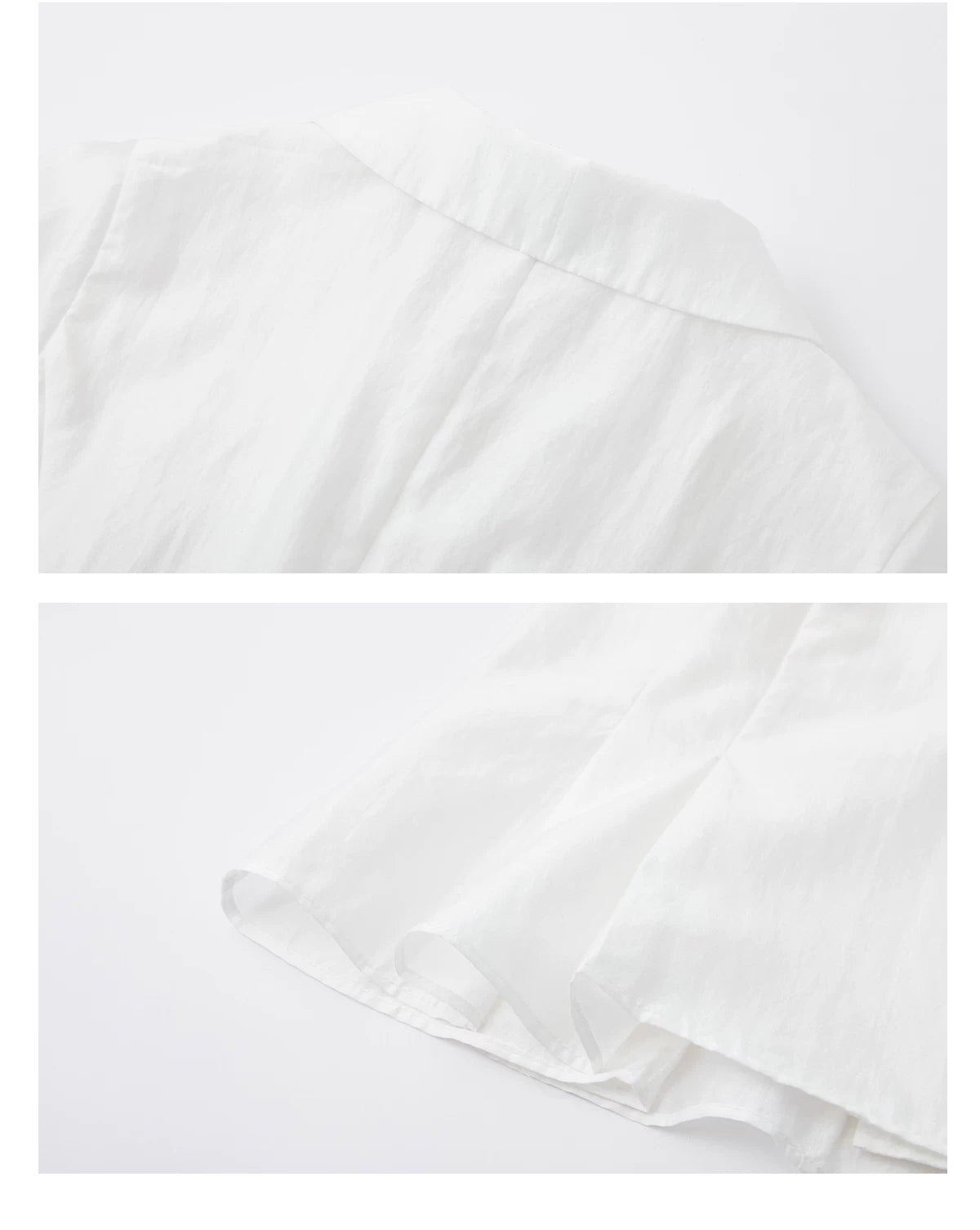 Peter Pan Collar Asymmetric Waist-Tailored Blouse