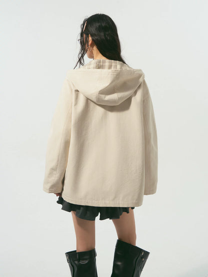 Reversible Hooded Windbreaker Jacket