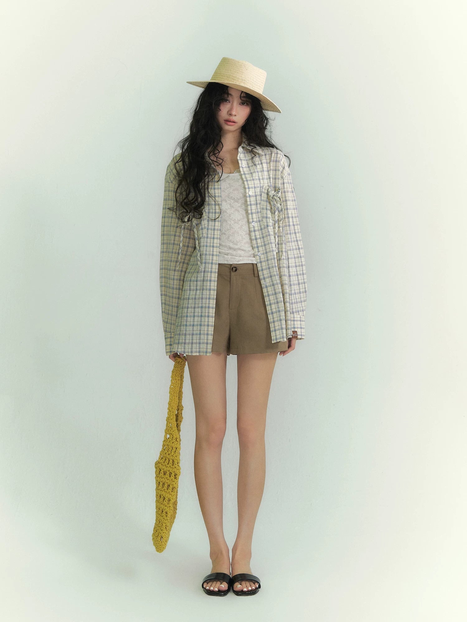 Linen Blend Tailored Vacation Shorts