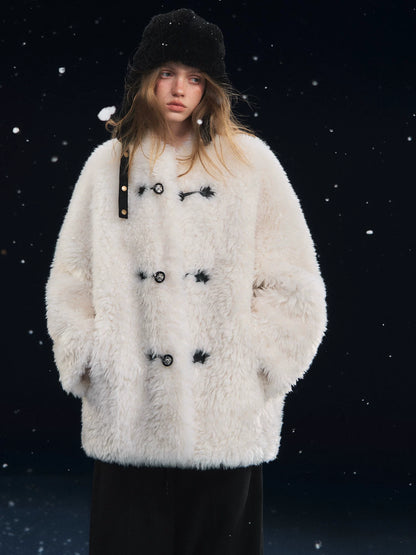 Plush Button-Up Fleece Jacket