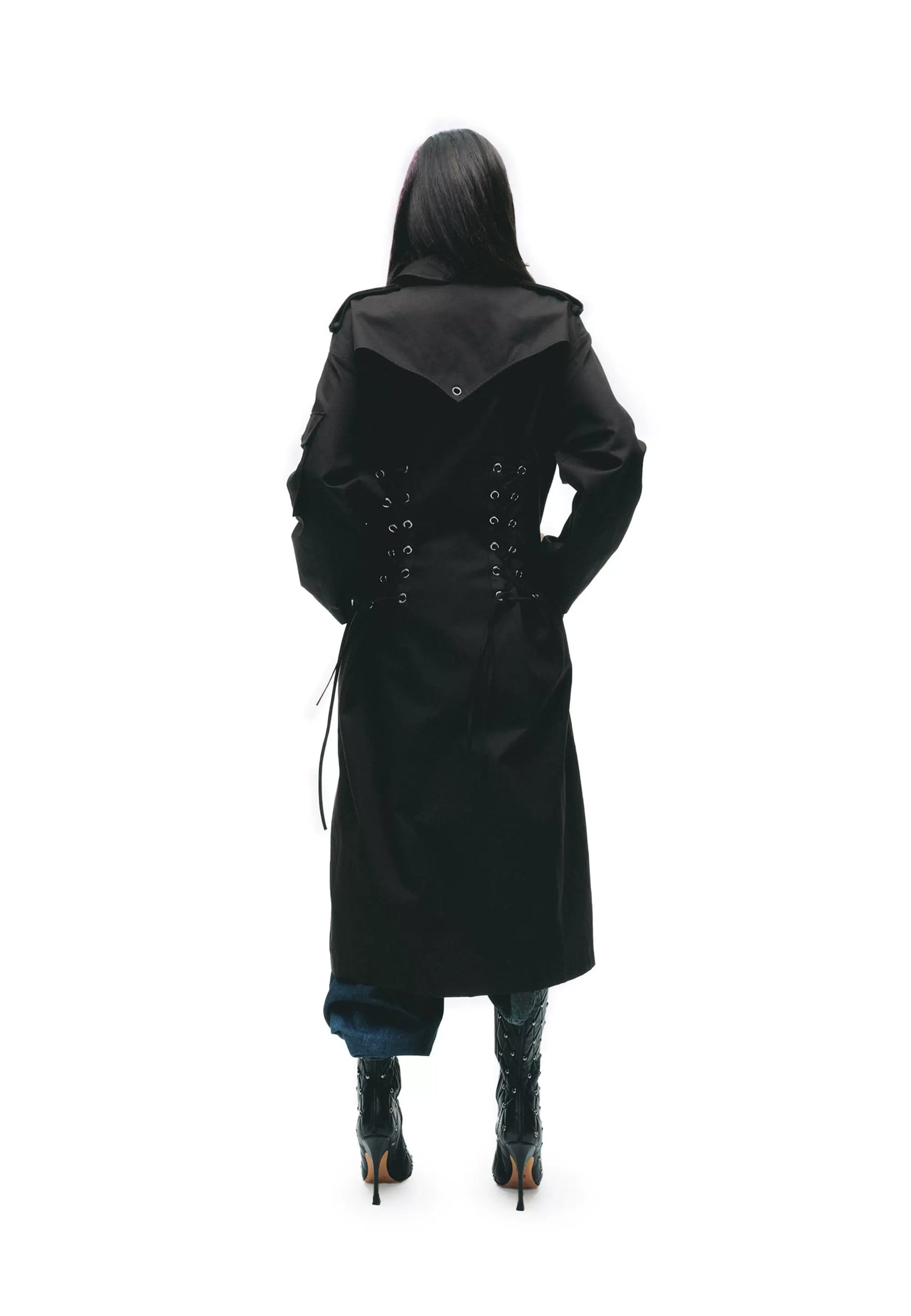Oversized Drawstring Trench Coat