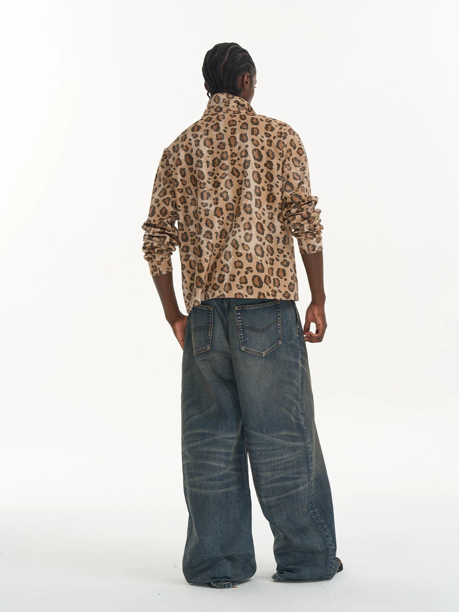Leopard Print Sport Polo Shirt