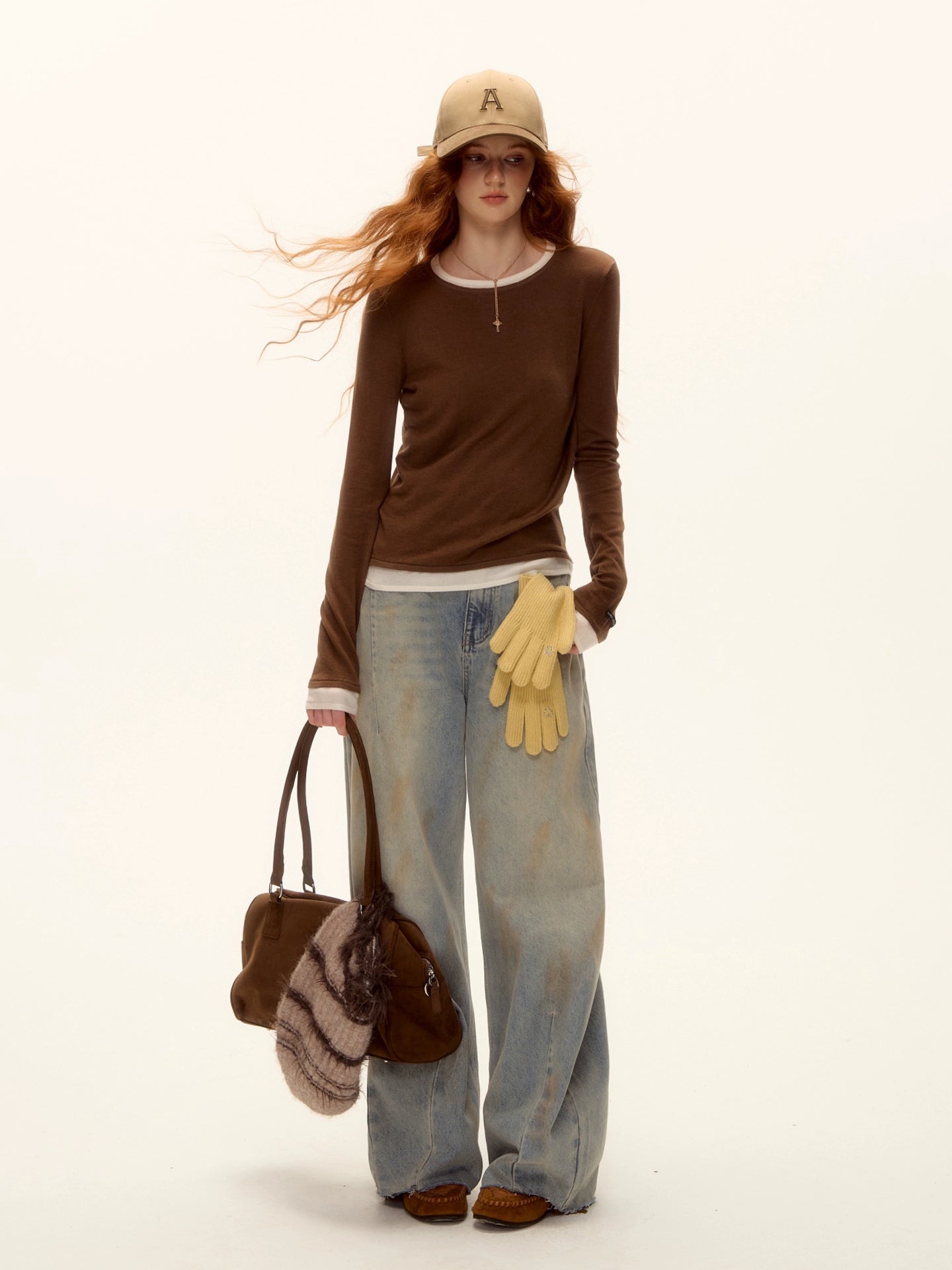 Wool-Cashmere Blend Slim Base Tee