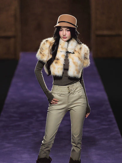 Faux Fur Cropped Jacket