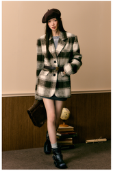 Short & Long Brown Plaid Coats - CHINASQUAD