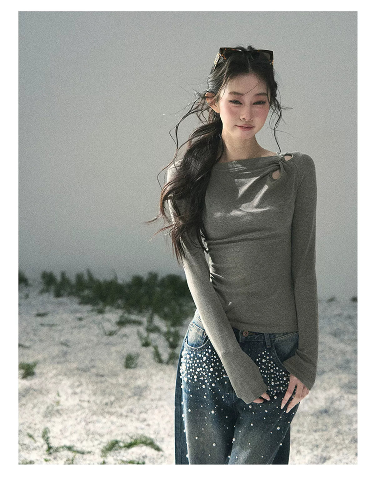 Silent Poem Asymmetrical Knot Top