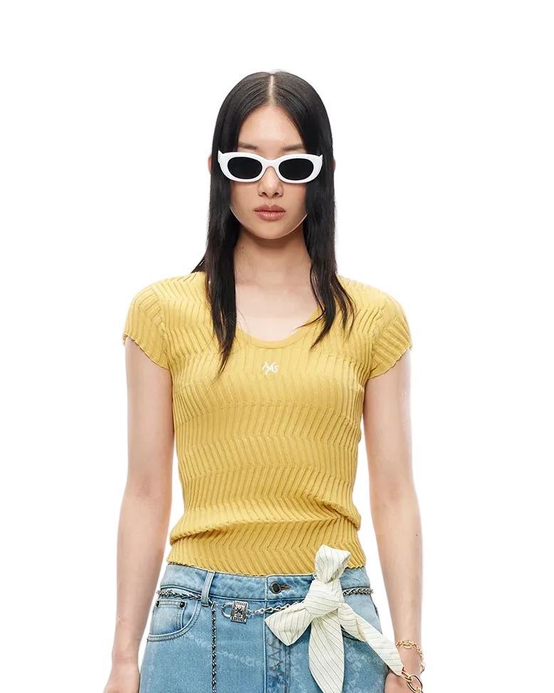 Bailey U-Neck  Knit Tee
