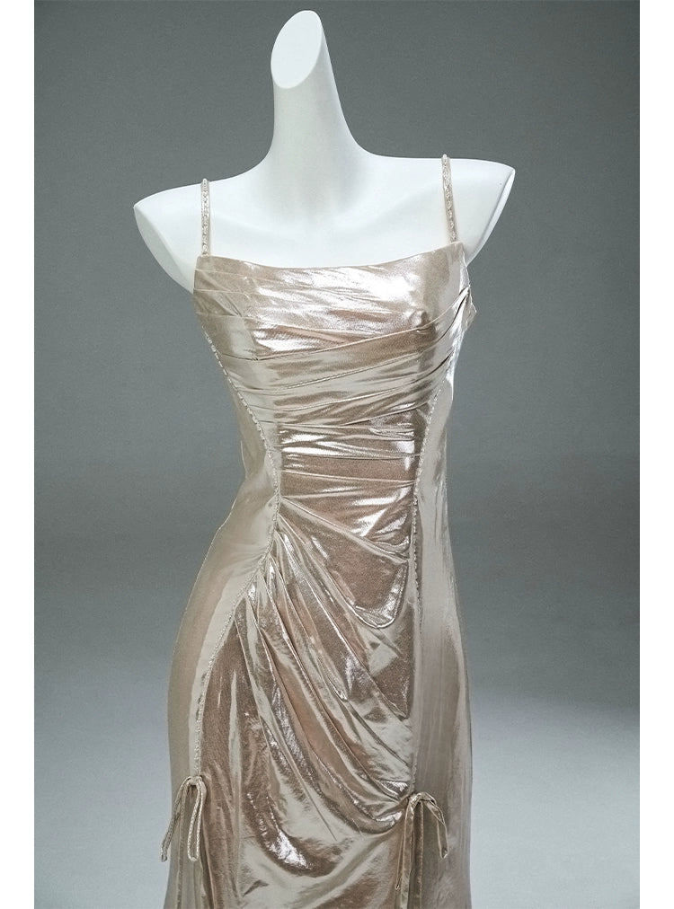 Molten Momo Liquid-Satin Couture Gown