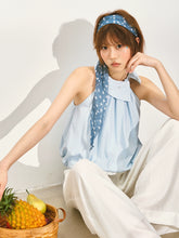 Halter Neck Off-Shoulder Crinkled Sleeveless Top - CHINASQUAD