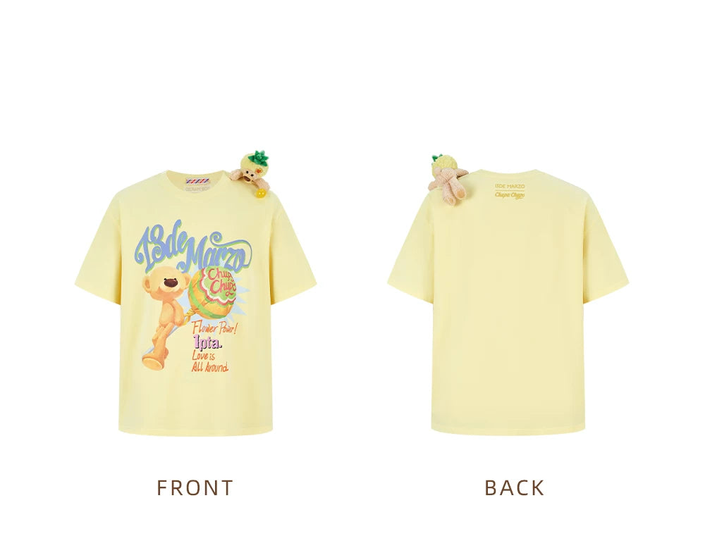 Bear Graphic Lollipop Oversized T-shirt